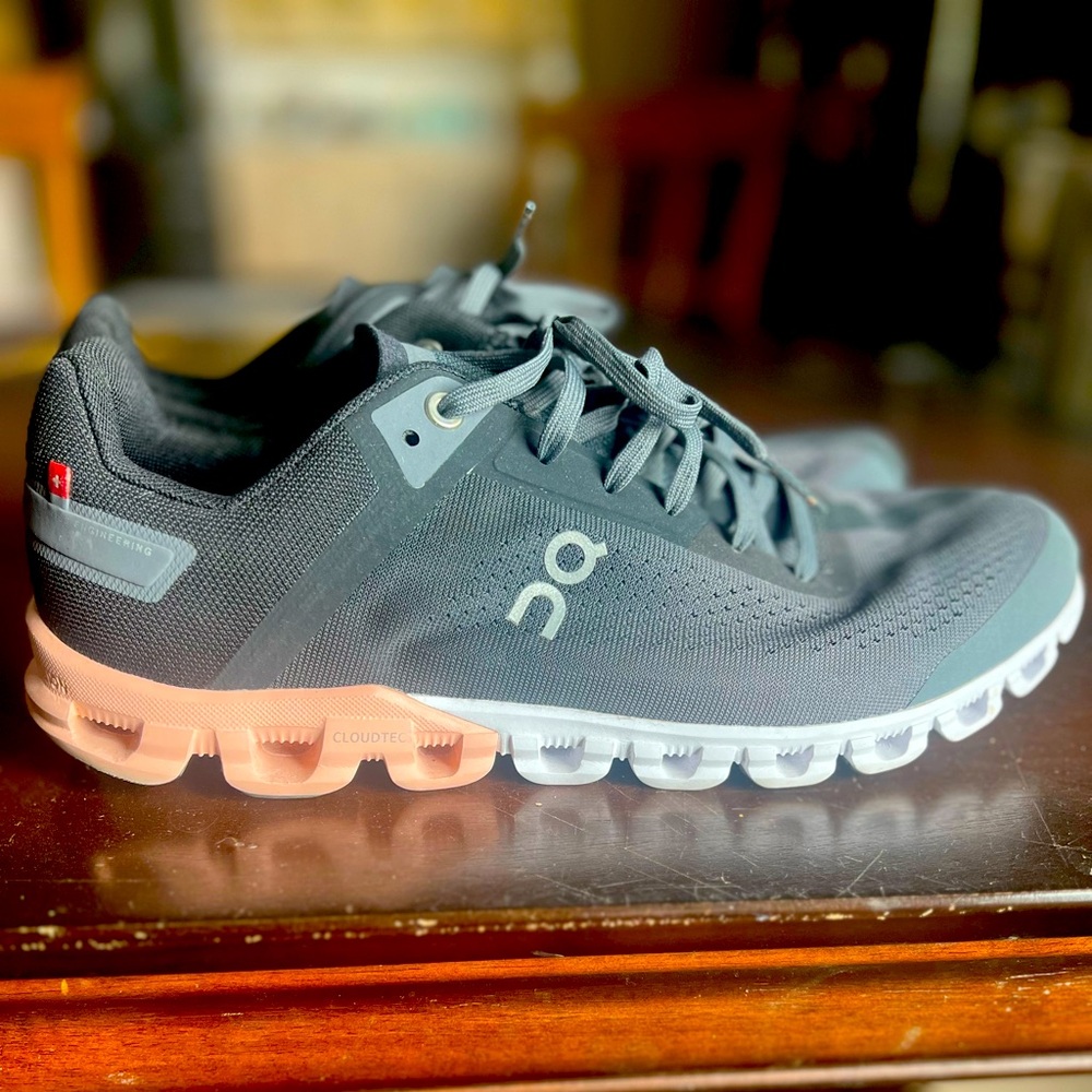 On Cloud. Size 10.5. Pink/grey as shown.